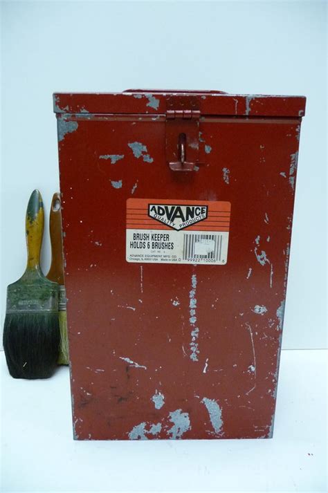 metal paint brush box|paint brush cleaner box.